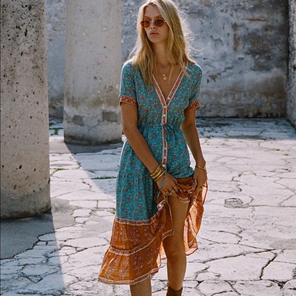 NWT Bohemian Bae midi dress size Small